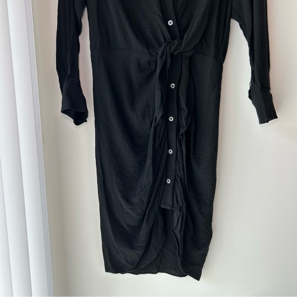 Veronica Beard Sierra Tie Front Dress Black Size 4 - Picture 5 of 12